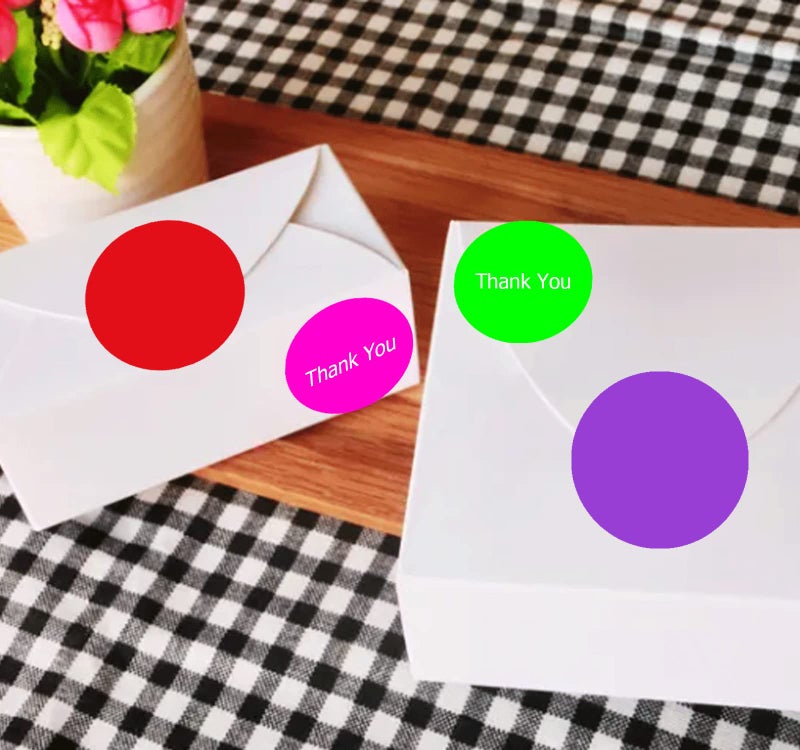 Well Tile 2 Inch Color-Code Labels Round Circle Stickers for Color Coding - Fluorescent Purple Christmas Inventory Labels Moving Stickers for Labeling Warehouse Classroom Office Food Service and Medical 500 Pcs - Image 3